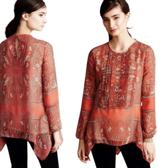 Anthropologie Tops - Anthropologie Paisley Cloud Top SZ Large